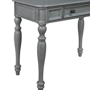 OSP Home Furnishings Country Meadows 36 Inch Writing Desk with Drawer, Plantation Grey