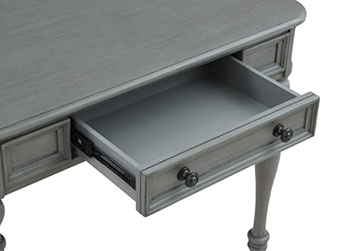 OSP Home Furnishings Country Meadows 36 Inch Writing Desk with Drawer, Plantation Grey