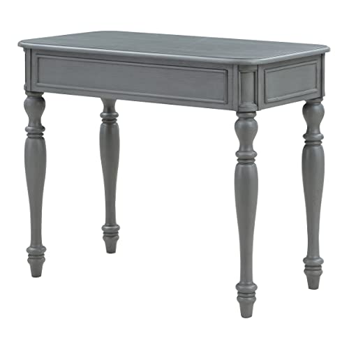 OSP Home Furnishings Country Meadows 36 Inch Writing Desk with Drawer, Plantation Grey