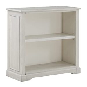 osp home furnishings country meadows 2-shelf bookcase, antique white