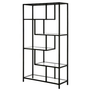 Isla 68'' Tall Rectangular Bookcase in Blackened Bronze