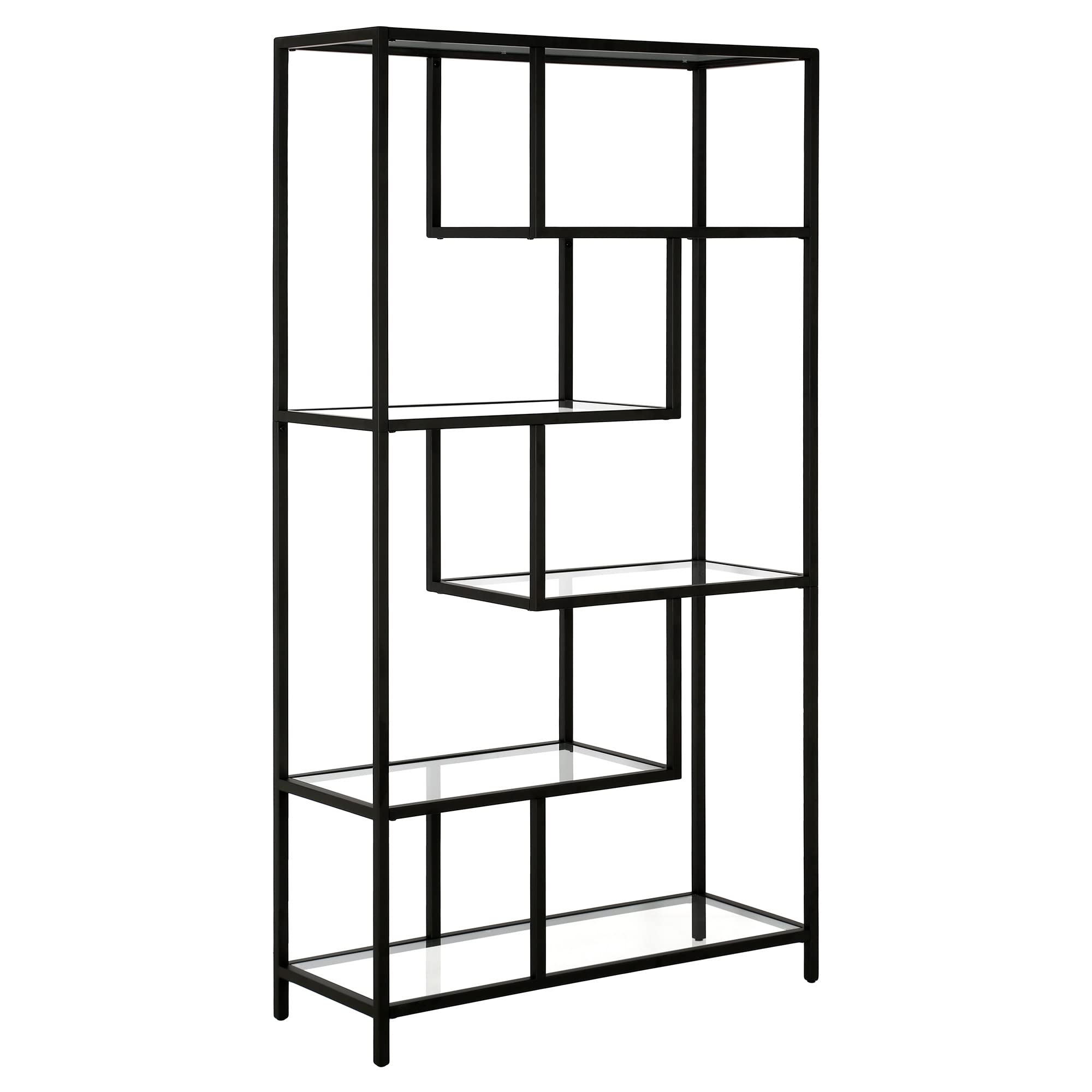 Isla 68'' Tall Rectangular Bookcase in Blackened Bronze