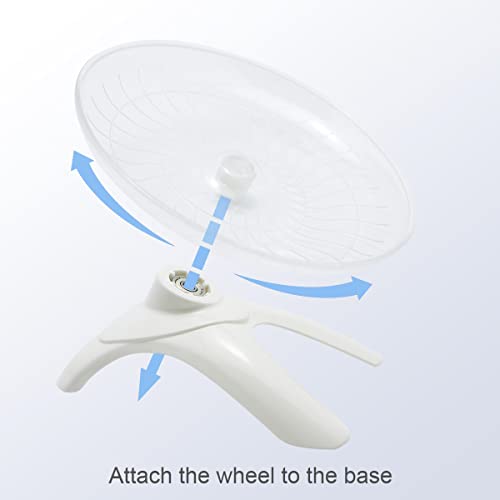 Hamster Wheel Hamster Flying Saucer Silent Exercise Wheel Running Wheel for Dwarf Hamsters Gerbil Mice Small Animals (White)