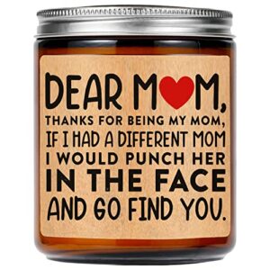 gifts for mom from daughter,son - - birthday gifts- mothers day gifts for step mom,mother in law,elderly mom - soy wax candles