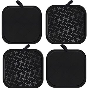 4 Pack Hot Pads for Kitchen Pot Holders for Kitchen Heat Resistant Oven Mitts and Pot Holders Sets Oven Terry Cloth Hot Pads Pot Holders for Cooking Baking