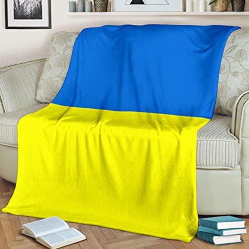 Outsta Toys Ukrainian Flag Fleece Throw Blanket,Soft Blue and Yellow Color Blankets,Ukrainian Flag Bed Throws,Lightweight Cozy Ukraine Flaggen Blankets for Couch Bed Sofa (70*100CM)