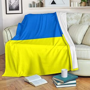 Outsta Toys Ukrainian Flag Fleece Throw Blanket,Soft Blue and Yellow Color Blankets,Ukrainian Flag Bed Throws,Lightweight Cozy Ukraine Flaggen Blankets for Couch Bed Sofa (70*100CM)