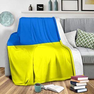 Outsta Toys Ukrainian Flag Fleece Throw Blanket,Soft Blue and Yellow Color Blankets,Ukrainian Flag Bed Throws,Lightweight Cozy Ukraine Flaggen Blankets for Couch Bed Sofa (70*100CM)