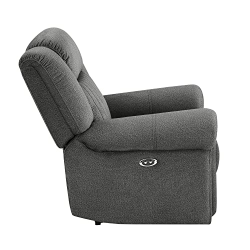 Lexicon Dakota Power Double Reclining Loveseat, Charcoal