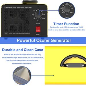 [Upgraded 5000 Sq Ft]Ozone Machine Generator 20000mg/h High Capacity Long-life quartz ozone tube,Ozone Machine Odor Removal,Suitable for Large Space Areas home,Basement,Office,Bathroom,Car,Pet,Hotel.