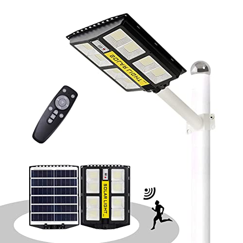 Solar Street Light Outdoor, Solar Security Lights Motion Sensor, 840LED Wide-Angle Super Bright Daylight White Solar Powered Flood Light for Yard, Fence, Garden, Patio, Front Door, Shed, Deck, Path