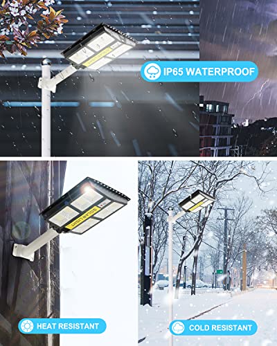 Solar Street Light Outdoor, Solar Security Lights Motion Sensor, 840LED Wide-Angle Super Bright Daylight White Solar Powered Flood Light for Yard, Fence, Garden, Patio, Front Door, Shed, Deck, Path