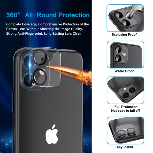 2 Pack iPhone 11 Privacy Screen Protector with 2 Pack iPhone 11 Camera Lens Protector, Anti Spy 9H Hardness Tempered Glass Privacy Screen iPhone 11, Bubble Free Easy Installation 6.1 Inch [2+2 Pack]