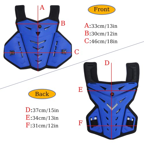 Motorcycle Body Armor Vest Dirt Bike Gear, Chest Protector Motocross Gear Motorcycle Chest Back Protector for Men Mountain Bike Protective Gear MTB Racing Off-Road