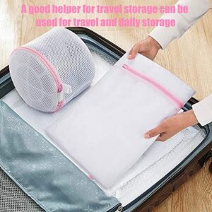 YOUGE Bra Bags for Laundry, Travel Laundry Bags, Mesh Bra Laundry Bag for Washing Machine, Washing Bags with Zip Closure for Washing Delicates Socks Underwear Bras