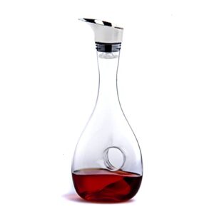 wine decanter built-in aerator pourer,hand blown crystal carafe,wine carafe red wine decanter,pierced decorative snail red wine decanters