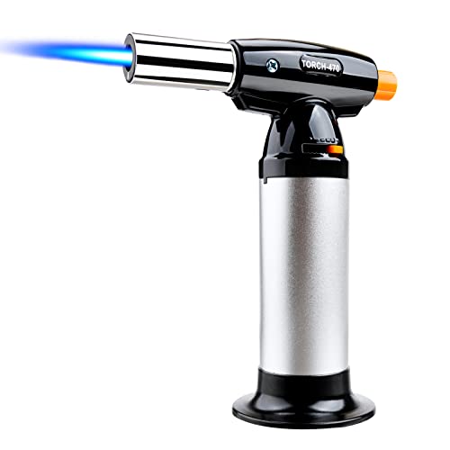 Butane Torch Lighter Refillable Kitchen Torch Butane Lighters for Camping Grill Baking BBQ