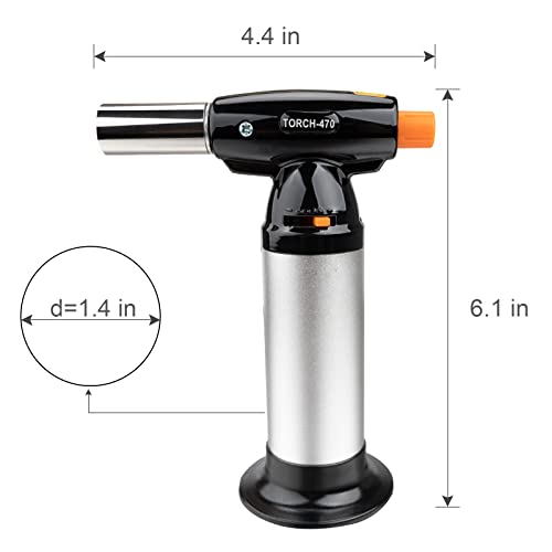 Butane Torch Lighter Refillable Kitchen Torch Butane Lighters for Camping Grill Baking BBQ