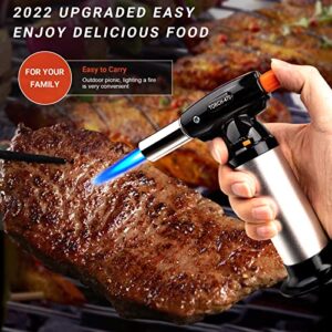 Butane Torch Lighter Refillable Kitchen Torch Butane Lighters for Camping Grill Baking BBQ