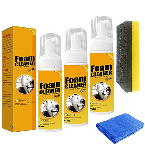 DIZHIGE 30/100ml Neat Freekz Multi-Purpose Foam Cleaner, Neat Freekz Foaming Cleaner, Amplesunshine Powerful Stain Removal Kit, Foam Cleaner for Car And House (30ml, 3pcs)