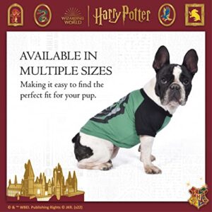 Harry Potter Slytherin Pet T-Shirt in Size Medium | M Dog T-Shirt, Harry Potter Dog Shirt | Harry Potter Dog Apparel & Accessories for Hogwarts Houses, Slytherin,Black