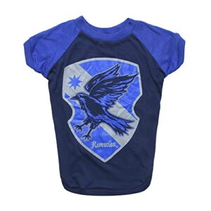 harry potter ravenclaw pet t-shirt in size extra large | xl dog t-shirt, harry potter dog shirt | harry potter dog apparel & accessories for hogwarts houses, ravenclaw blue