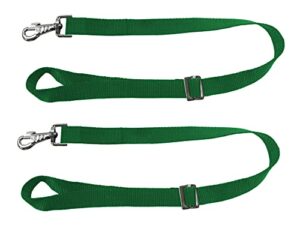 paris tack adjustable pair of nylon replacement straps for slow feed hay bags (hunter green)