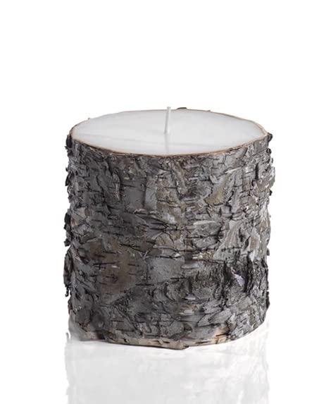 Zodax | Dark Birchwood | Pillar Candle | Fragrance Free | 4 in x 4 in