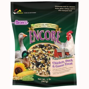 fm brown encore natural farm fresh fixins chicken, duck & goose treat, 2 lbs.