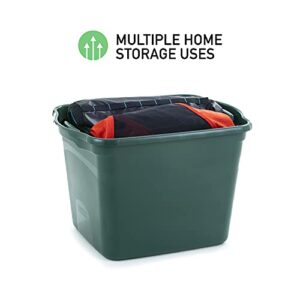 Rubbermaid ECOSense Storage Containers with Lids, Durable and Reusable Stackable Storage Bins for Garage or Home Organization, Made From Recycled Materials, 29 Gal - 5 Pack