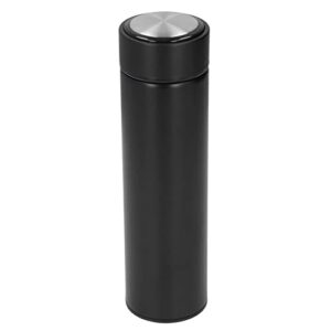 insulated water bottle, leakproof multipurpose stainless steel water bottle keep warm stable bottom for biking for shopping(no temperature display black)