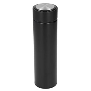 Insulated Water Bottle, Leakproof Multipurpose Stainless Steel Water Bottle Keep Warm Stable Bottom for Biking for Shopping(No temperature display black)