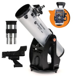 celestron–starsense explorer 10-inch dobsonian smartphone app-enabled telescope – works with starsense app to help you find nebulae, planets & more –10-inch dob telescope – iphone/android compatible