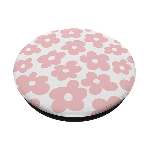 Aesthetic Pink Flowers Retro Daisy PopSockets Standard PopGrip