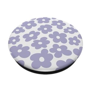 Aesthetic Lilac Light Purple Flowers Retro Daisy PopSockets Standard PopGrip