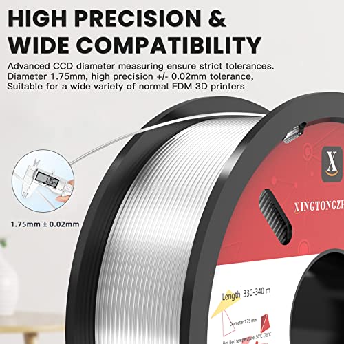 ACTIVEME PETG+ Filament 1.75mm, 3D Printing Filament for 3D Printers, PETG+ 3D Printer Filament, Dimensional Accuracy +/- 0.02 mm (1000g Transparent)