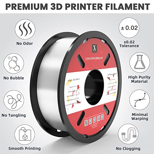 ACTIVEME PETG+ Filament 1.75mm, 3D Printing Filament for 3D Printers, PETG+ 3D Printer Filament, Dimensional Accuracy +/- 0.02 mm (1000g Transparent)