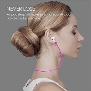 Loirtlluy 4 in 1 Anti-Lost Accessories for Airpods 3, Airpods 3 Strap Magnetic Cord, Ear Hooks and Covers Compatible with Airpod 3rd, Watch Band Holder, Pink