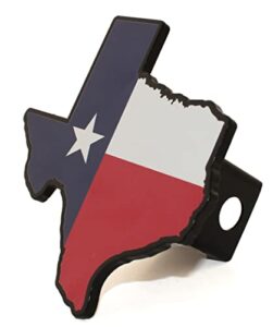 texas flag on solid metal texas shaped metal hitch cover