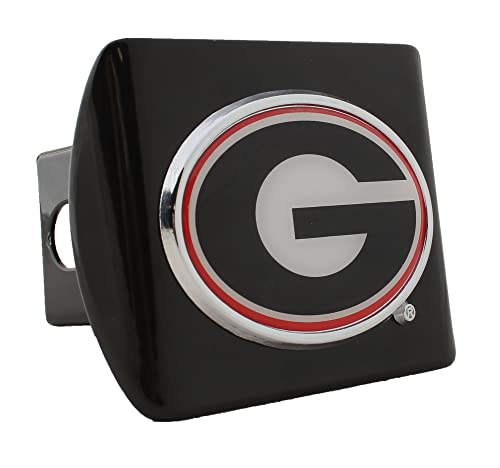 Georgia UGA Bulldogs Domed Black Metal Hitch Cover