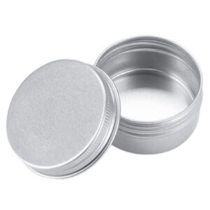 Tosnail 60 Pieces 1 oz Containers with Lids, Lip Balm Containers, Tin Cans with Lids Small Candle Jar Metal Tin Containers Salve Tins