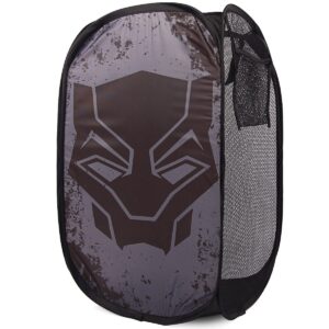 theavengers black panther pop up hamper with durable carry handles, 21 inch h x 13.5 inches w x 13.5 inches l