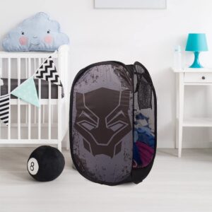 TheAvengers Black Panther Pop Up Hamper with Durable Carry Handles, 21 inch H x 13.5 inches W X 13.5 inches L