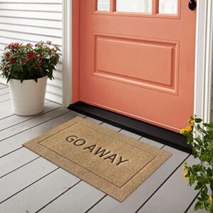 JJUUYOU Go Away Door Mat Durable Welcome Mats Outdoor Front Door Indoor Non Slip Backing Doormat Funny Rubber Door Decor for Patio, Easy Clean Patio Entrance Mat