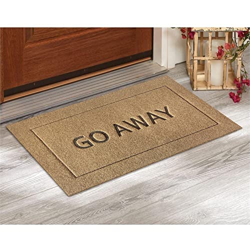 JJUUYOU Go Away Door Mat Durable Welcome Mats Outdoor Front Door Indoor Non Slip Backing Doormat Funny Rubber Door Decor for Patio, Easy Clean Patio Entrance Mat