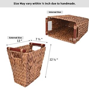 GRANNY SAYS Bundle of 1-Pack Woven Wastebasket for Organizing & 2-Pack Woven Storage Baskets for Bathroom