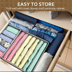 16 Pieces Closet Underwear Organizer Drawer Divider Foldable Bra Organizers Cabinet Clothes Socks Drawer Organizer Storage Box Baskets for Underwear, Bras, Socks, Ties and Towels