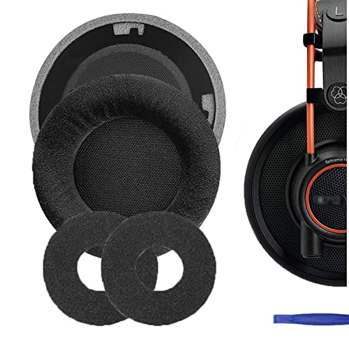 Replacement Headphone Ear Pads Memory Foam Ear Cushions Pads Earmuff Repair Parts for AKG K701 K702 Q701 Q702 K601 K612 K712 Headset(Black)