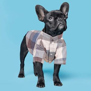 Dog Shirt, Plaid Dog Clothes Boy Girl Outfit with Bow Tie, Casual Cozy Cat Shirt Clothes Tee, Breathable Pet Apparel Polo Puppy T-Shirt, Spring Fashion Coat for Small Medium Dogs, M