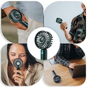 CIVPOWER Mini Handheld Fan, Portable USB Rechargeable Fan, Battery Operated Small Pocket Fan, 3 Speeds Adjustable, for Home Office Indoor Outdoor Travelling, Dark Green